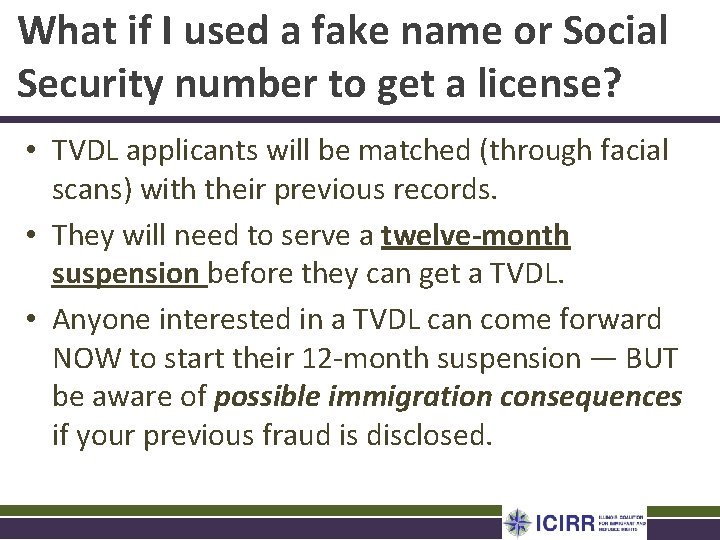 What if I used a fake name or Social Security number to get a