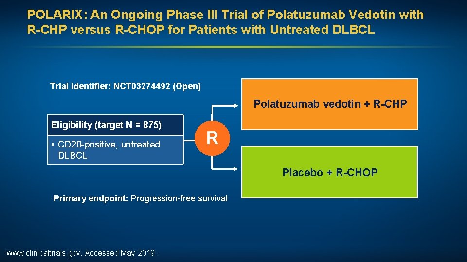 POLARIX: An Ongoing Phase III Trial of Polatuzumab Vedotin with R-CHP versus R-CHOP for