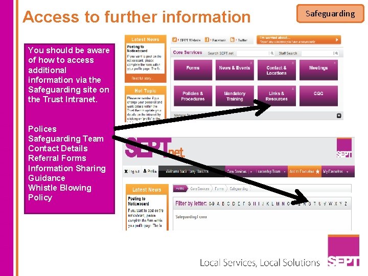 Access to further information You should be aware of how to access additional information
