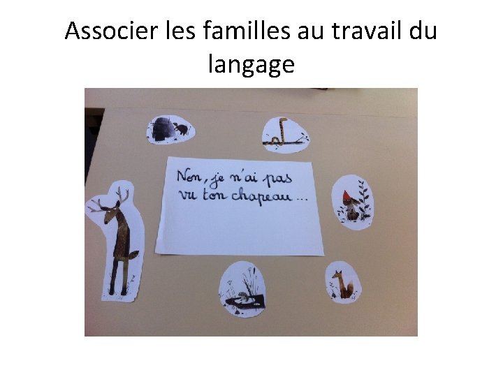 Associer les familles au travail du langage 
