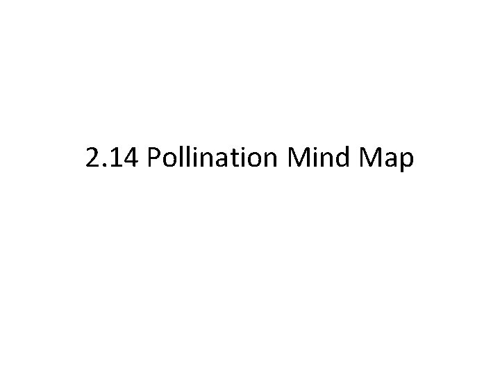 2. 14 Pollination Mind Map 