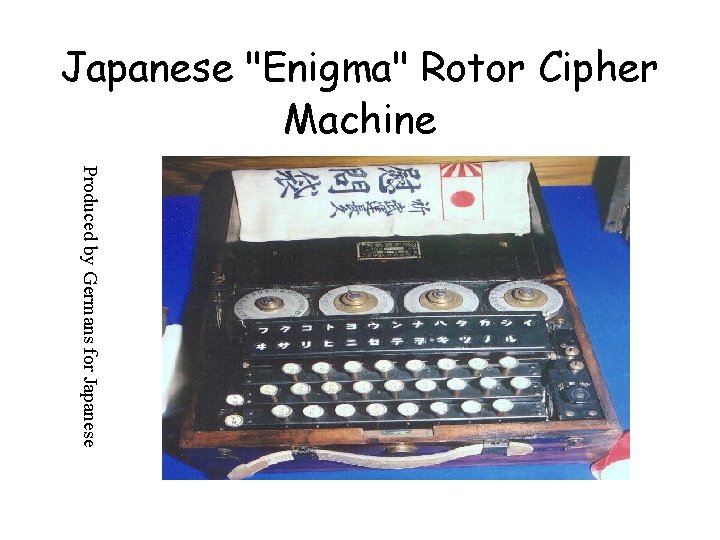 Japanese "Enigma" Rotor Cipher Machine Produced by Germans for Japanese Japanese "Enigma" Rotor Cipher Machine Produced by Germans for Japanese