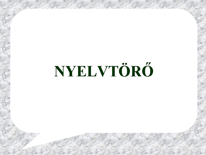 NYELVTÖRŐ 