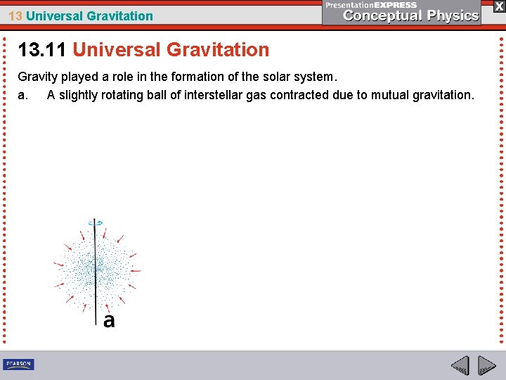 13 Universal Gravitation 13. 11 Universal Gravitation Gravity played a role in the formation