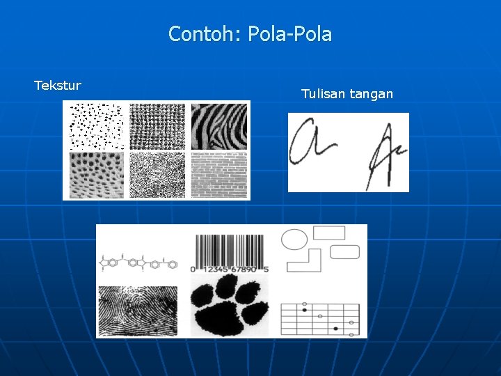 Contoh: Pola-Pola Tekstur Tulisan tangan 