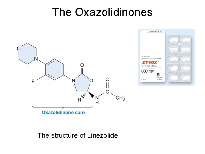 The Oxazolidinones The structure of Linezolide 