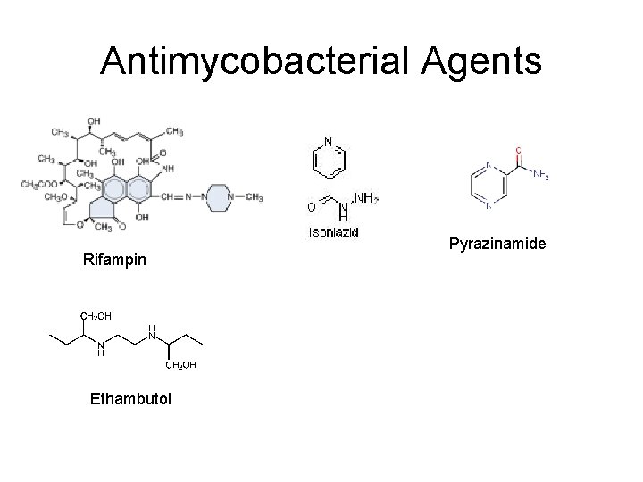Antimycobacterial Agents Rifampin Ethambutol Pyrazinamide Antimycobacterial Agents Rifampin Ethambutol Pyrazinamide