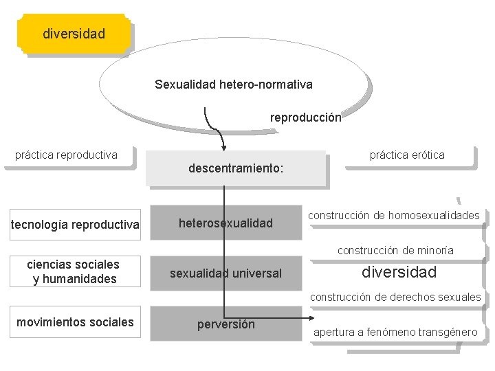 diversidad Sexualidad hetero-normativa reproducción práctica reproductiva práctica erótica descentramiento: tecnología reproductiva heterosexualidad construcción de