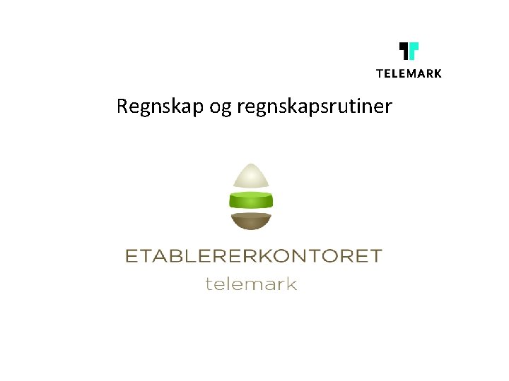 Regnskap og regnskapsrutiner 