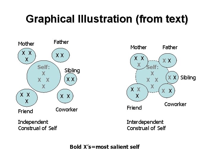 Graphical Illustration (from text) Father Mother X XX Self: X X Sibling XX X