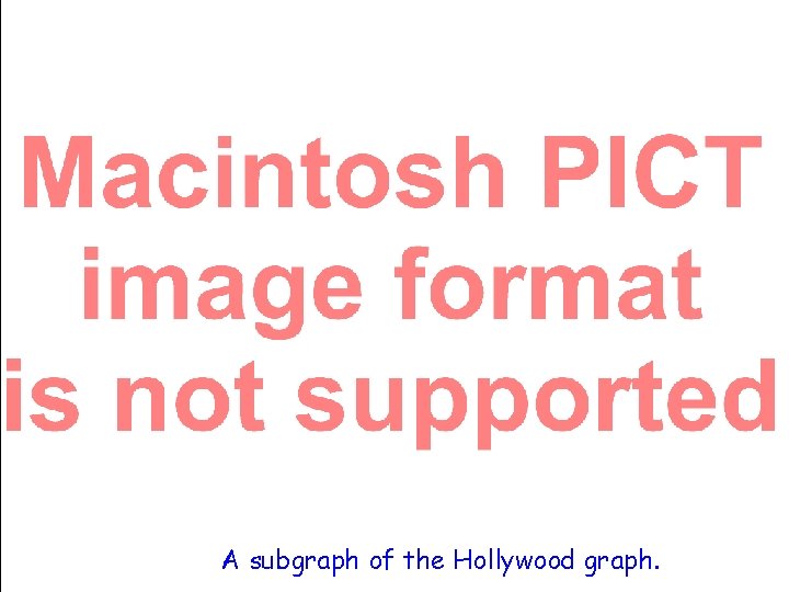 A subgraph of the Hollywood graph. 