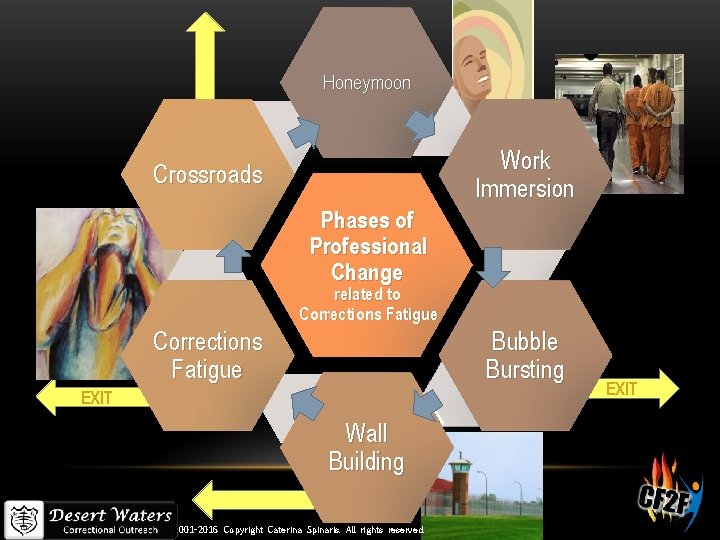 Honeymoon Work Immersion Crossroads Phases of Professional Change related to Corrections Fatigue Bubble Bursting