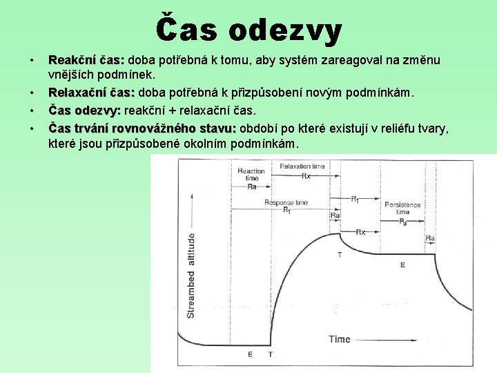 Čas odezvy • • Reakční čas: doba potřebná k tomu, aby systém zareagoval na