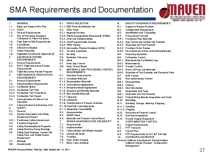 SMA Requirements and Documentation 1. 1. 2. 1. 3. 1. 4. 1. 5. 1. SMA Requirements and Documentation 1. 1. 2. 1. 3. 1. 4. 1. 5. 1.