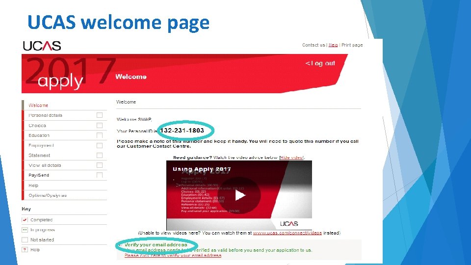UCAS welcome page 14 