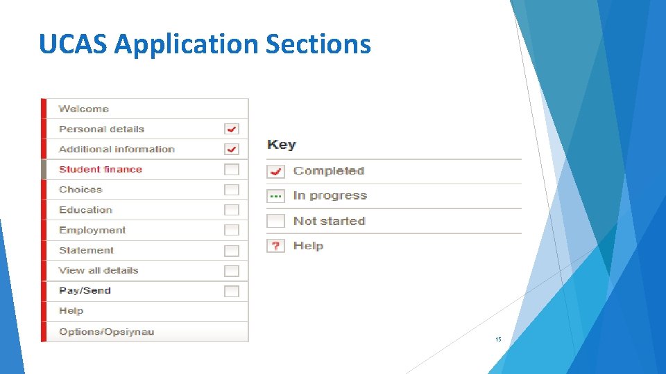 UCAS Application Sections 15 
