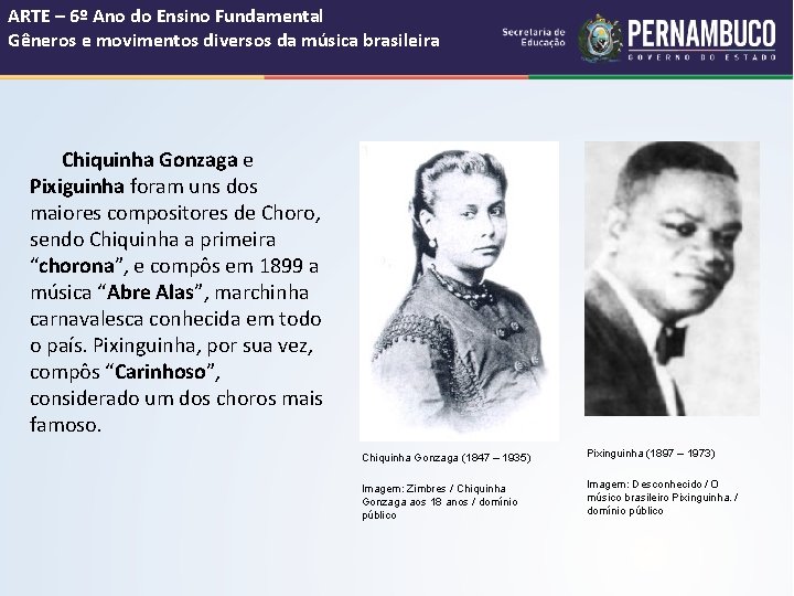 ARTE – 6º Ano do Ensino Fundamental Gêneros e movimentos diversos da música brasileira