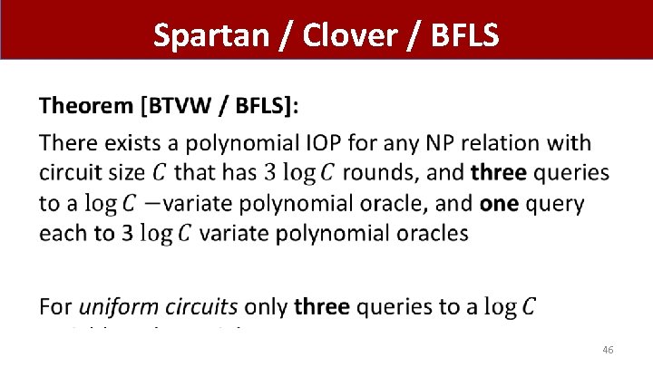 Spartan / Clover / BFLS • 46 