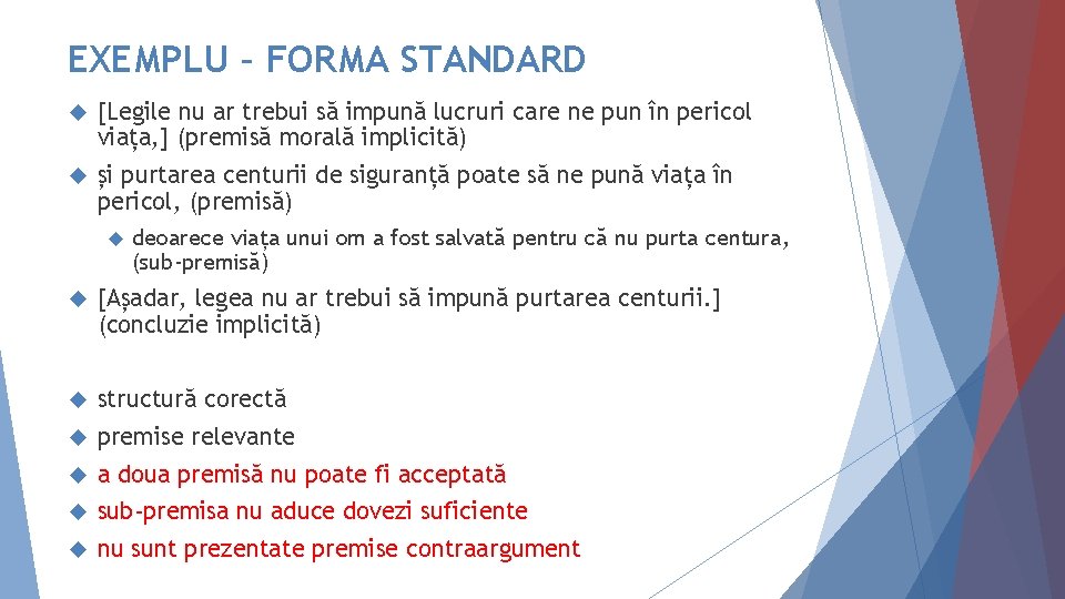 EXEMPLU – FORMA STANDARD [Legile nu ar trebui să impună lucruri care ne pun