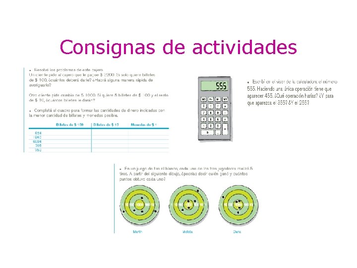 Consignas de actividades 