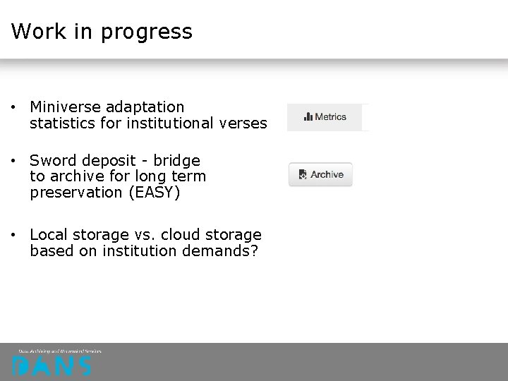Work in progress • Miniverse adaptation statistics for institutional verses • Sword deposit -