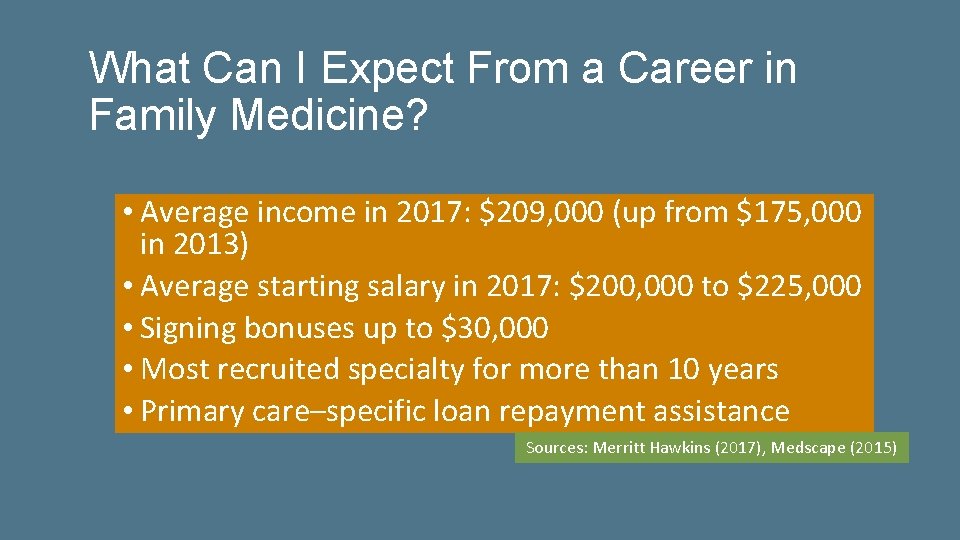 What Can I Expect From a Career in Family Medicine? • Average income in