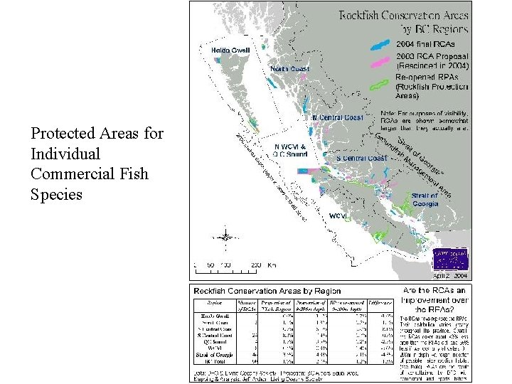 Protected Areas for Individual Commercial Fish Species 