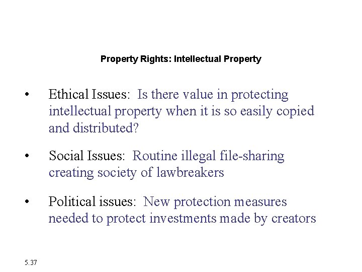 The Moral Dimensions of Information Systems Property Rights: Intellectual Property • Ethical Issues: Is The Moral Dimensions of Information Systems Property Rights: Intellectual Property • Ethical Issues: Is