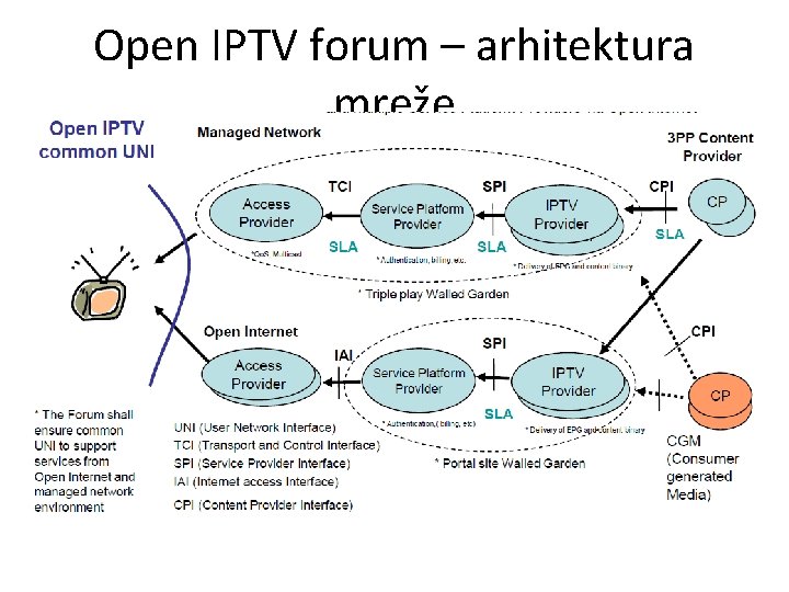 Open IPTV forum – arhitektura mreže 