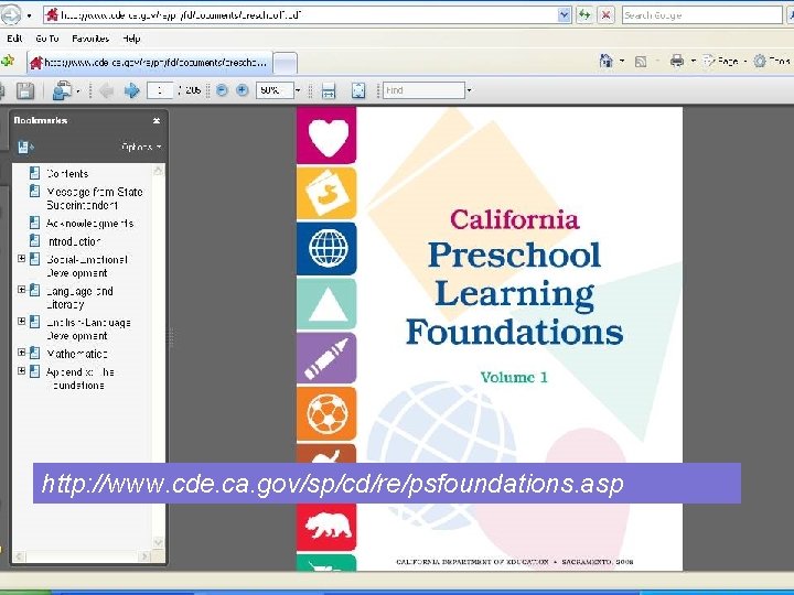 51 The entire document is online at the California Department of Education Web site.