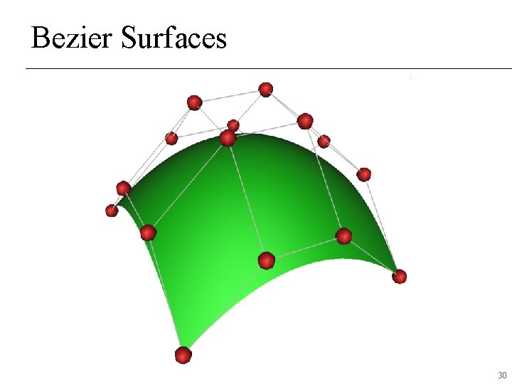 Bezier Surfaces 30 