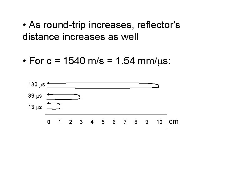  • As round-trip increases, reflector’s distance increases as well • For c =