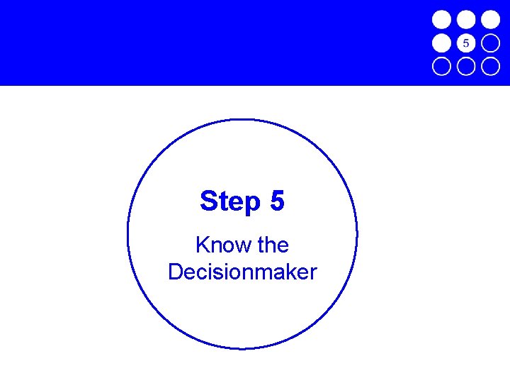 Step 5 Know the Decisionmaker 