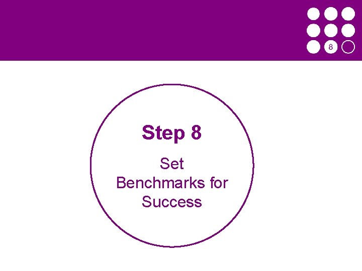 Step 8 Set Benchmarks for Success 