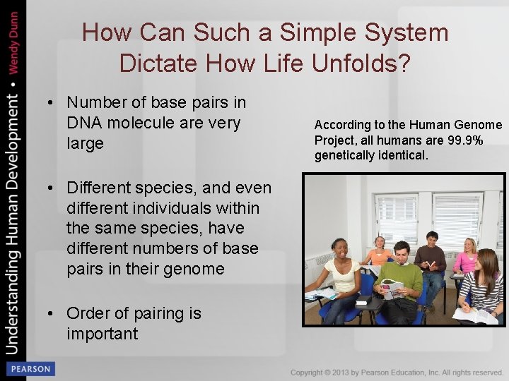 How Can Such a Simple System Dictate How Life Unfolds? • Number of base