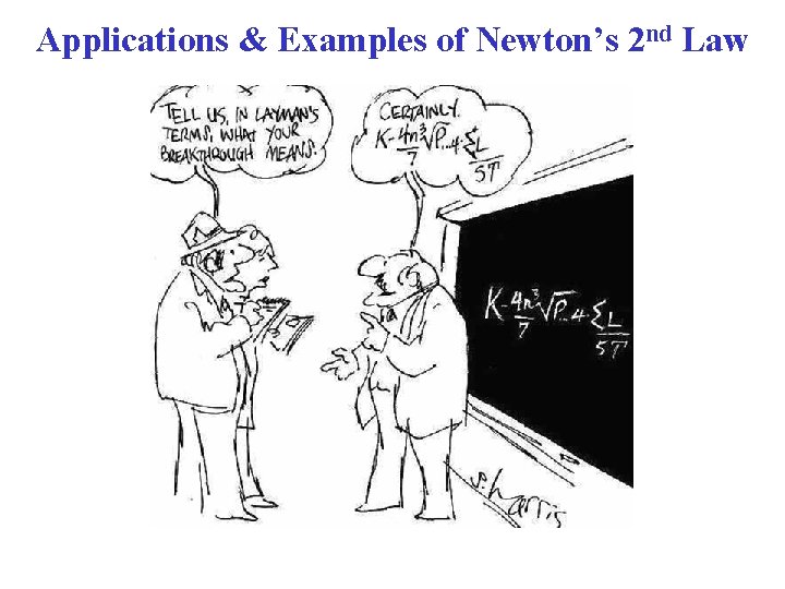 Applications & Examples of Newton’s 2 nd Law 
