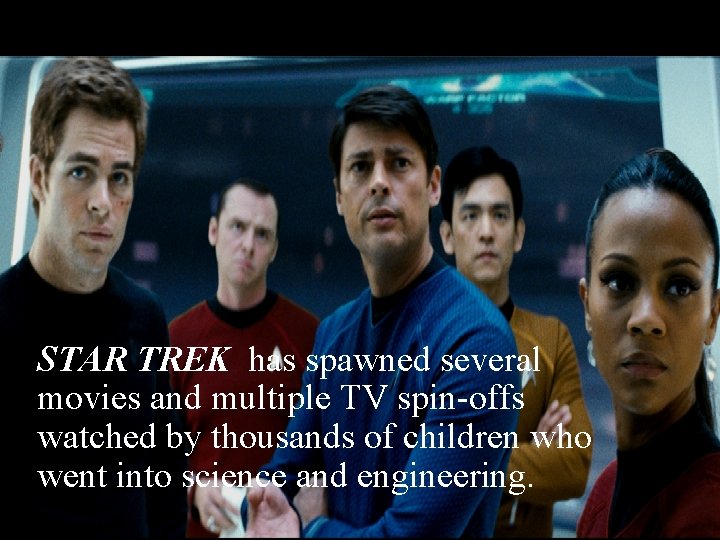 STAR TREK has spawned several movies and multiple TV spin-offs watched by thousands of
