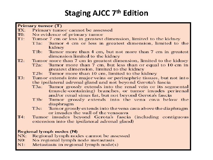 Staging AJCC 7 th Edition 