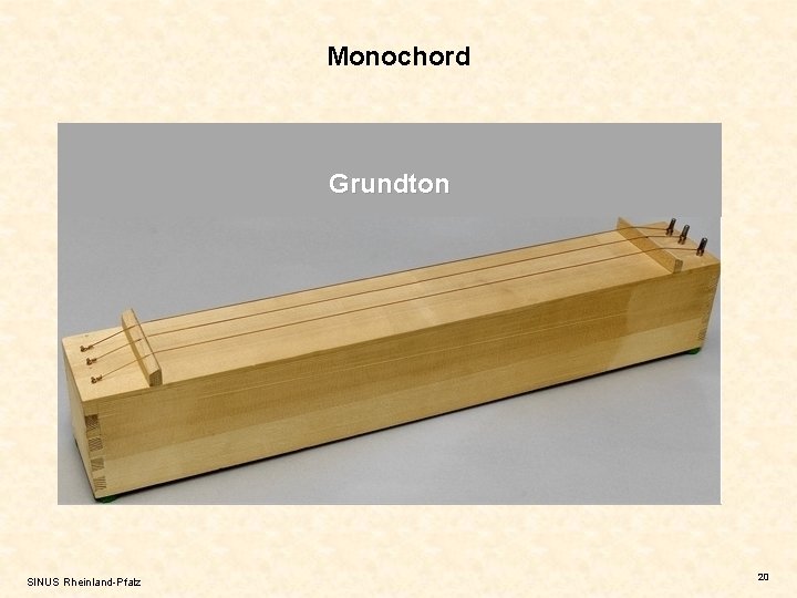 Monochord Grundton SINUS Rheinland-Pfalz 20 