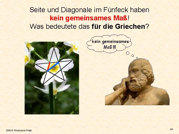 Seite und Diagonale im Fünfeck haben kein gemeinsames Maß! Was bedeutete das für die