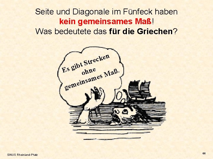 Seite und Diagonale im Fünfeck haben kein gemeinsames Maß! Was bedeutete das für die