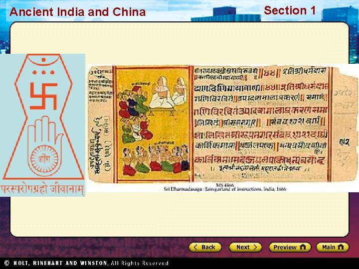 Ancient India and China Section 1 
