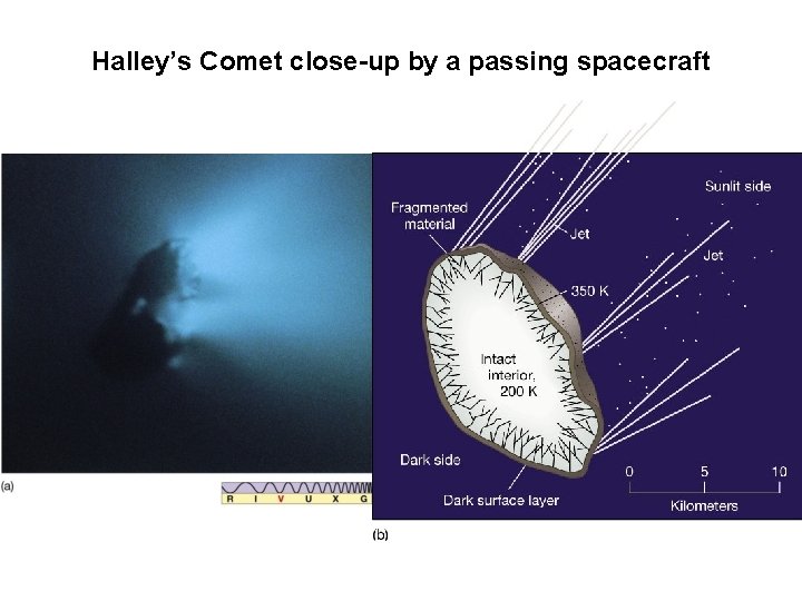 Halley’s Comet close-up by a passing spacecraft 