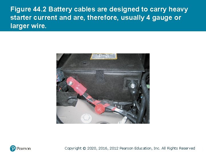 Figure 44. 2 Battery cables are designed to carry heavy starter current and are,