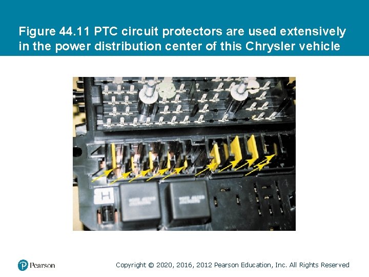 Figure 44. 11 PTC circuit protectors are used extensively in the power distribution center