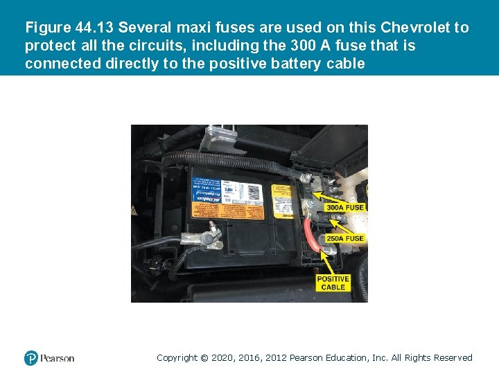 Figure 44. 13 Several maxi fuses are used on this Chevrolet to protect all