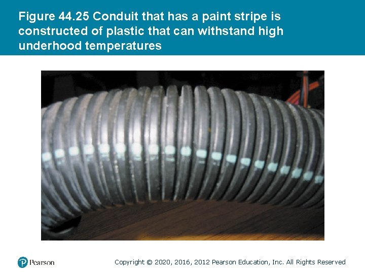 Figure 44. 25 Conduit that has a paint stripe is constructed of plastic that