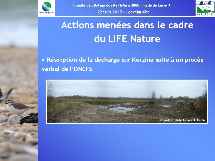 Comité de pilotage du site Natura 2000 « Rade de Lorient » 22 juin