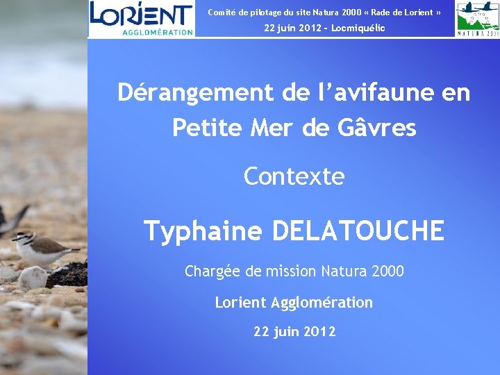 Comité de pilotage du site Natura 2000 « Rade de Lorient » 22 juin