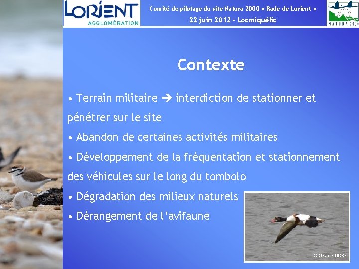 Comité de pilotage du site Natura 2000 « Rade de Lorient » 22 juin